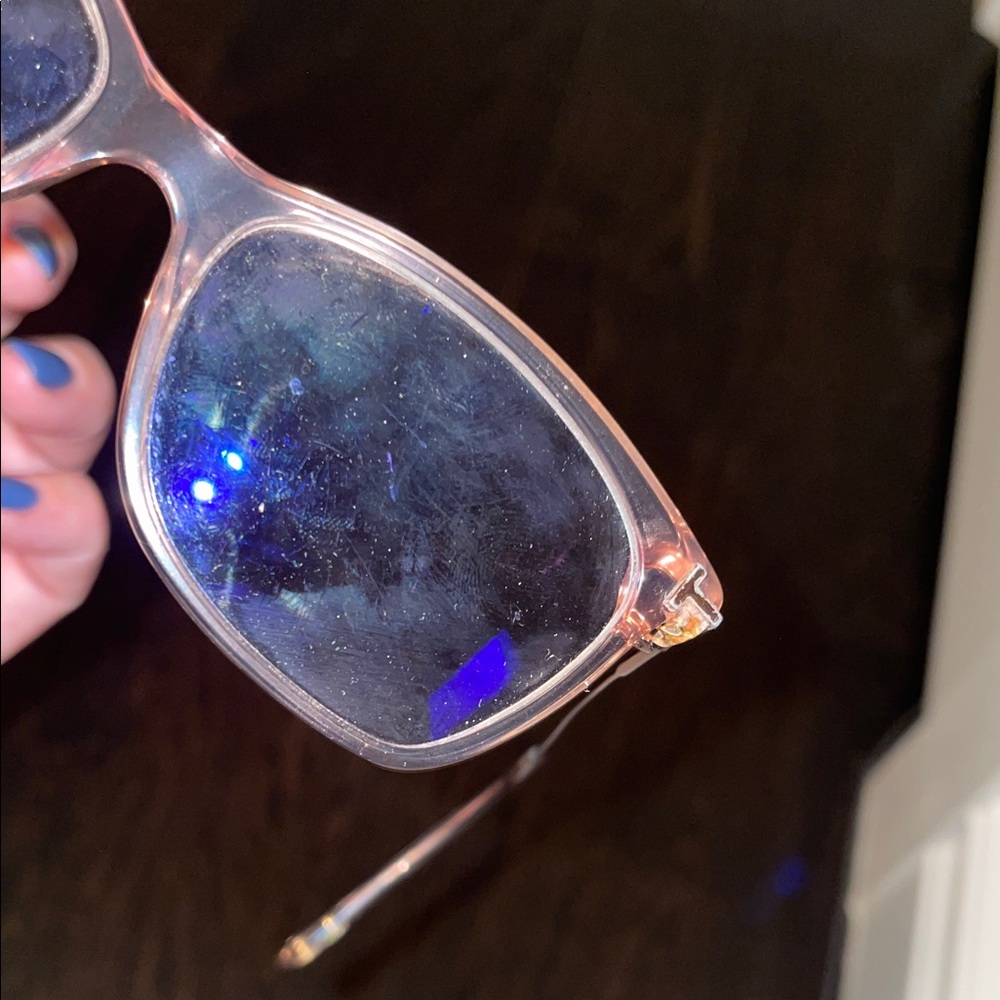 Tom Ford shiny transparent pink Eyeglasses with logo brown Case - Picture 11 of 15